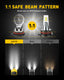 AUXITO PSX26W LED Fog Light, 6000LM 30W, Super Bright PSX26W/12278/H28W Fog Light