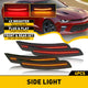 AUXITO Smoked LED Side Marker Lights Compatible with 16-21 Chevy Camaro Front & Rear Bumper LED Side markers Amber Red, Pack of 4