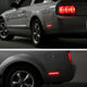 AUXITO Smoked Lens LED Side Marker Lights Rear Bumper Sidemarker Lamps Compatible with 2005-2009 Ford Mustang Red, 2pcs