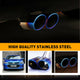 Car Rear Dual Muffler Tip Exhaust Pipe Stainless Steel Round Accessories Bend Pipe