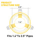 Car Rear Dual Muffler Tip Exhaust Pipe Stainless Steel Round Accessories Straight Pipe