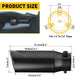 Car Rear Muffler Tip Exhaust Pipe Stainless Steel Round Accessories Straight Pipe