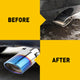 Car Rear Muffler Tip Exhaust Pipe Stainless Steel Round Accessories Straight Pipe