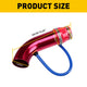 Cold Air Intake Pipe, 76mm/63mm Universal Car Cold Air Intake Turbo Filter Aluminum Alloy Automotive Air Filter Induction Flow Hose Pipe Kit (Red)