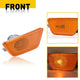 Compatible with 2014-2016 Chevy Cruze, Front Bumper Mounted Side Marker Light Assembly (Smoke)