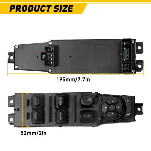Driver Side Power Window Switch and Window Switch Bezel Replacement for 2002-2010 Dodge Ram 1500 2500 3500