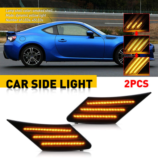 Dynamic LED Side Marker Turn Signal Lights For Subaru BRZ Scion FRS Toyota 86