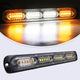 Emergency LED Strobe Lights, 18 Flash Modes 24LED Flashing Strobe Light Bar Amber White For Car Truck Van Construction Off Road Vehicle Trailer