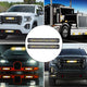 Emergency LED Strobe Lights, 18 Flash Modes 24LED Flashing Strobe Light Bar Amber White For Car Truck Van Construction Off Road Vehicle Trailer