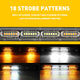 Emergency LED Strobe Lights, 18 Flash Modes 24LED Flashing Strobe Light Bar Amber White For Car Truck Van Construction Off Road Vehicle Trailer