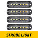 Emergency LED Strobe Lights, 18 Flash Modes Flashing Strobe Light Bar Amber White For Car Truck Van Construction Off Road Vehicle Trailer