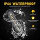 Emergency LED Strobe Lights, 18 Flash Modes Flashing Strobe Light Bar Amber White For Car Truck Van Construction Off Road Vehicle Trailer