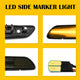 For 03-07 Infiniti G35 Coupe Amber LED Front Bumper Side Marker Light, Smoke