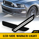 For 10-14 Ford Mustang LED Front & Rear Fender Side Marker Light Smoke Lens, White