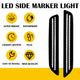 For 10-14 Ford Mustang LED Front & Rear Fender Side Marker Light Smoke Lens, White