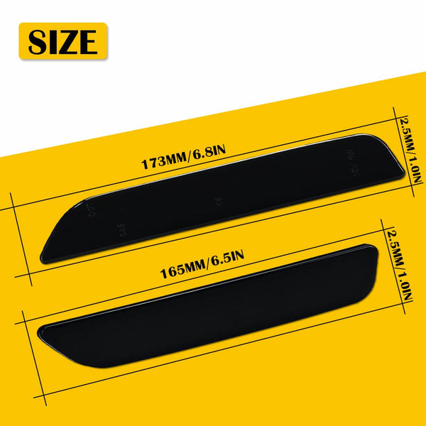 For 10-14 Ford Mustang LED Front & Rear Fender Side Marker Light Smoke Lens, White