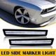 For 15-22 Challenger Front Bumper LED Side Marker Light, Smoke