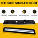 For 15-22 Challenger Front Bumper LED Side Marker Light, Smoke