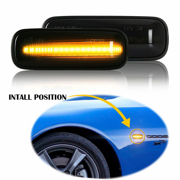For 1996-2000 Honda Civic Ballade Dynamic LED Side Marker Turn Signal Light, 2pcs