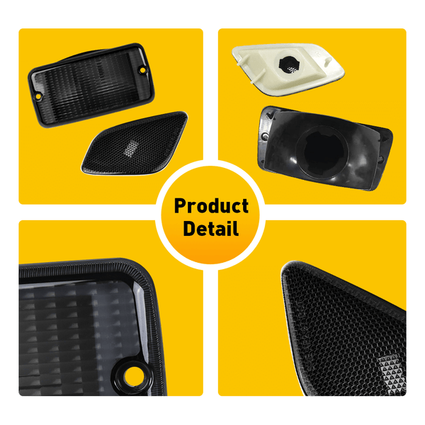 For 1997-2006 Jeep Wrangler TJ Front Bumper Turn Signal / Side Marker Light Housing Kit