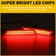 For 2010-2015 Chevy Camaro Red Amber Smoked Lens LED Side Marker Lights