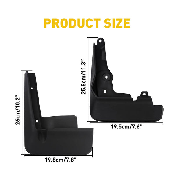 For 2020-2021 Toyota Corolla Mud Flaps 4pcs Fits 4door Sedan (Not Fit Trek Hybrid)