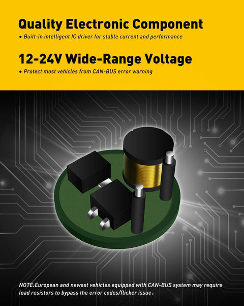 H10 LED Fog Light Bulbs, 3600 Lumens, 9140/9145 led bulbs Max 80W 6500K Xenon White