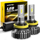 H11 H8 H9 Fanless Plug and Play for High Low Beam/Fog lights, 6500K White Pack of 2