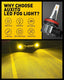 H11/H8 LED Fog Light Bulbs, 3000K Golden Yellow Light, Super Penetration, LED CSP Chips