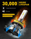H11 H8 LED Fog Light Bulbs, Fanless Design, 6000 Lumens 6000K White