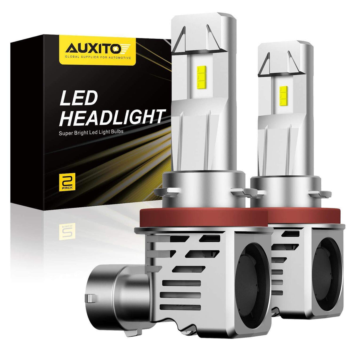 120W H11 LED Headlight Bulbs (Pair) – 6000K Super Bright 25,000 Lumens, IP68, CANbus Ready