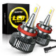 H11B LED Light Bulbs, 400% Brighter, Mini Size, 80W 16,000LM Per Pair, CanBus Ready, Beam Adjustable Lamp