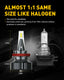 H11B LED Light Bulbs, 400% Brighter, Mini Size, 80W 16,000LM Per Pair, CanBus Ready, Beam Adjustable Lamp
