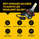 H13 80W 16,000LM High & Low Dual Beam LED Forward Bulbs, 6500K White, Mini Size Design