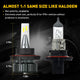 H13 80W 16,000LM High & Low Dual Beam LED Forward Bulbs, 6500K White, Mini Size Design
