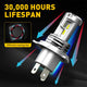H4/9003/HB2 Wireless LED High&Low Beam Forward Lighting Bulbs, 12,000LM/Set 52W Bulbs