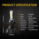 H4 9003 LED Bulb Fanless 9000 Lumens Adjustable Beam 6500K Xenon White High Low Beam HB2