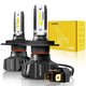 H4 9003 LED Bulb Fanless 9000 Lumens Adjustable Beam 6500K Xenon White High Low Beam HB2