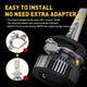 H7 LED Bulbs with Retainer Adapter for VW BMW Mercedes Benz 16000LM 6500K