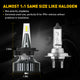H7 LED Bulbs with Retainer Adapter for VW BMW Mercedes Benz 16000LM 6500K