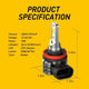 H8 H11 LED Fog Light Bulbs 4000 Lumens with CSP Chipsets Golden Yellow for DRL or Fog Lights Lamp Replacement