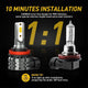 H8 H11 LED Fog Light Bulbs 4000 Lumens with CSP Chipsets Golden Yellow for DRL or Fog Lights Lamp Replacement