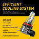H8 H11 LED Fog Light Bulbs 4000 Lumens with CSP Chipsets Golden Yellow for DRL or Fog Lights Lamp Replacement