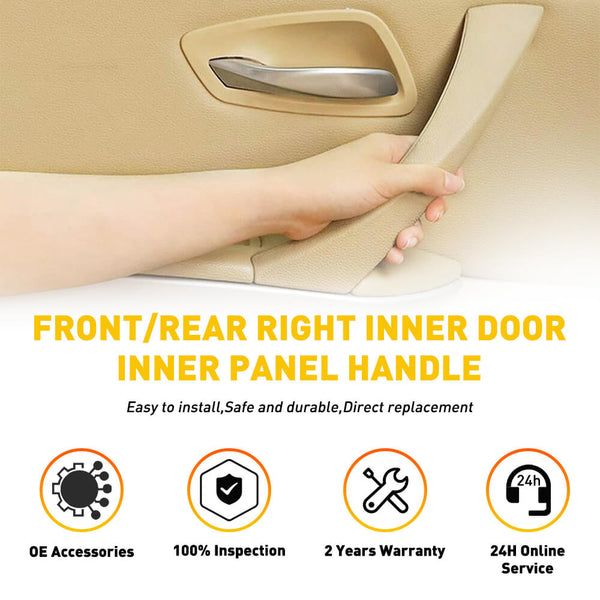 Interior Door Handle Right Front and Right Rear Door Handle Replacements for 2004-2012 BMW