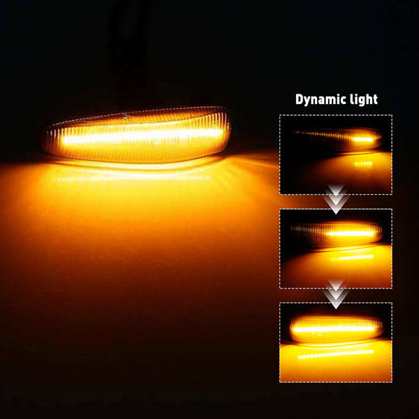 LED Front Fender Signal Lights for Mitsubishi Lancer Evolution X Mirage Outlander Sport Smoked Lens