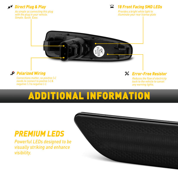 LED Front Fender Signal Lights for Mitsubishi Lancer Evolution X Mirage Outlander Sport Smoked Lens