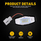 LED License Plate Lights for 00-17 Honda Models Waterproof Rear License Plate Light Kits Xenon White Light