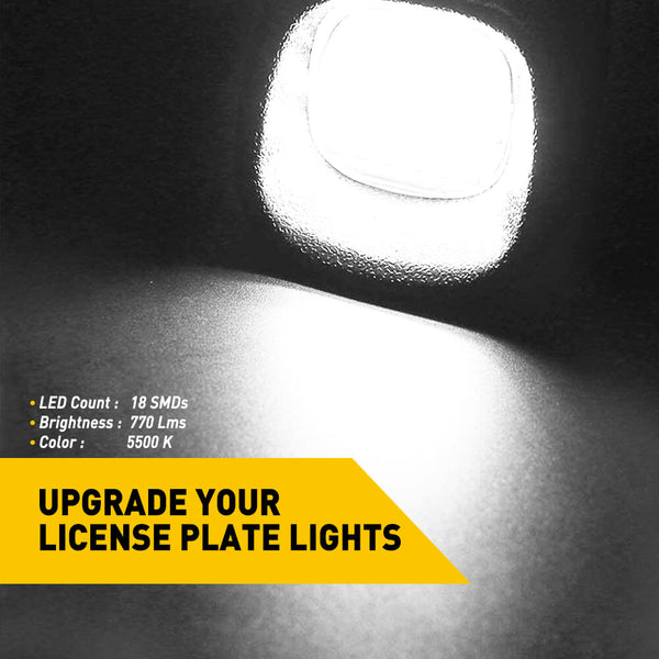 LED License Plate Lights for Chevrolet GMC Oldmobile Models Waterproof License Plate Light Kits Xenon White Light