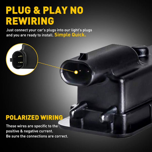 LED License Plate Lights for Dodge Charger Challenger Chrysler Waterproof License Plate Light Kits Xenon White Light