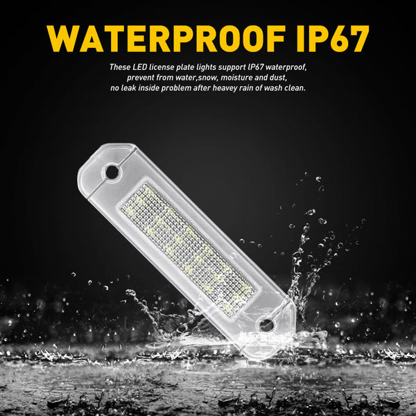 LED License Plate Lights for Honda Civic Models Waterproof Rear License Plate Light Kits Xenon White Light